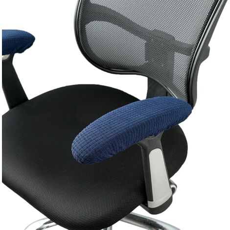 Bleu Housses d'accoudoirs pour chaises de bureau, protège-accoudoirs, extensibles et résistantes aux taches, lavables, assise élastique et protection