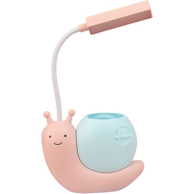 Bleu Jolie veilleuse LED pour enfants Lampe de bureau Kawaii Col de cygne flexible Pour chambre de Cadeau décoratif