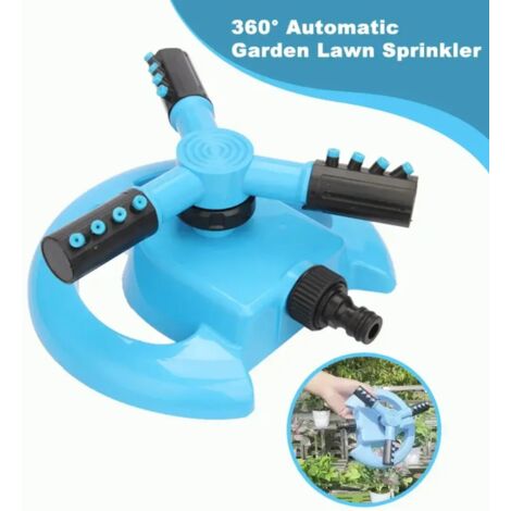 (Bleu) Kit d'arrosage automatique pour jardin, plantes, pelouse rotative, matériel de jardinage, herbe agricole, buse de fontaine