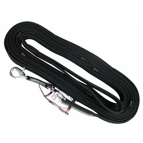Bleu - Longia pour chevaux avec garniture en cuir 8 m