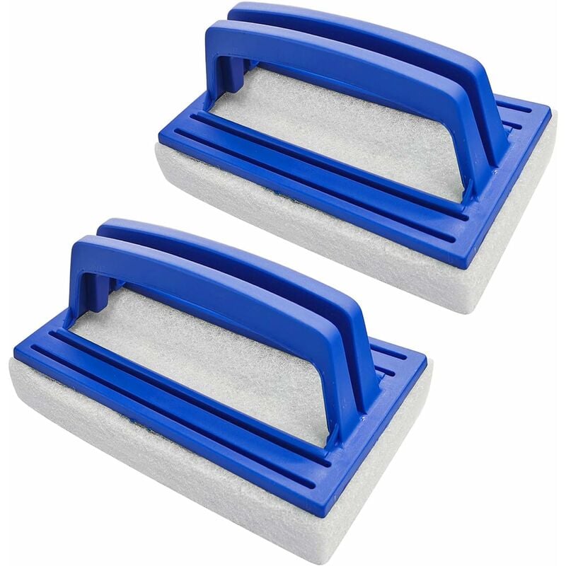 Serbia - Bleu - Lot de 2 brosses éponge Brosses de nettoyage pour ligne d'eau Brosses en plastique pour piscine Parois de piscine Brosses pour ligne