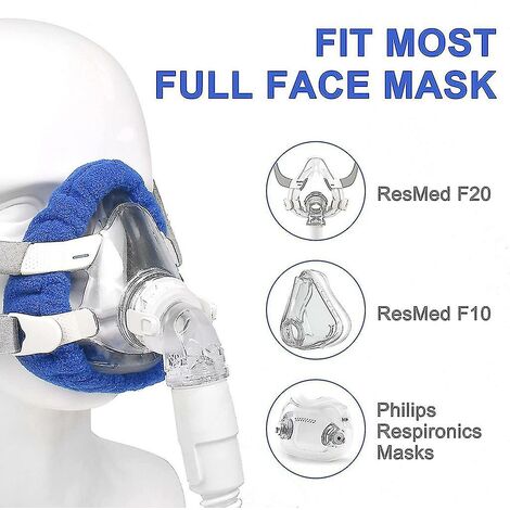 Bleu Lot de 4 doublures de masque Cpap souples Masque intégral Cpap couvre les accessoires respiratoires
