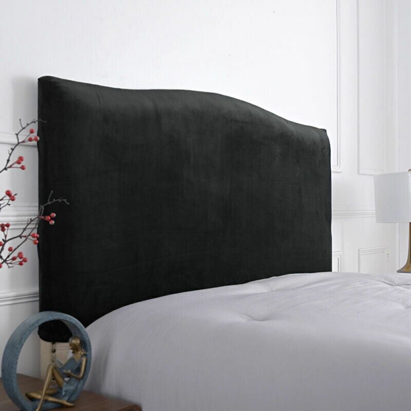 Noir 150 cm-pour tête de lit 140-170 cm Housse de tête de lit élastique pour tête de lit