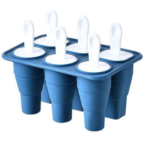 bleu-moule  Glaons En Silicone De Qualit Alimentaire Avec Couvercle Pour Rfrigrateur Domestique Artefact Cratif De Fabrication De Glaons De Petite