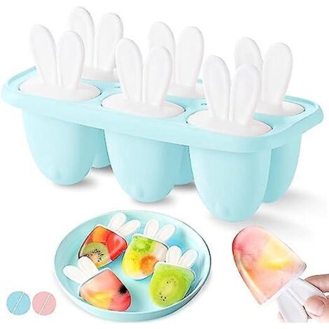 (bleu) Moules  Crme Glace En Silicone, Moules  Popsicle Avec Btonnets, Mini Moules  Crme Glace, Moules  Popsicle Sorbet Popsicle Bricolage Rutilis