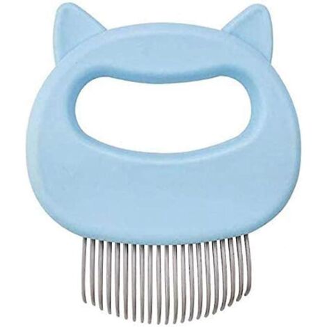 (bleu) Peigne De Massage Pour Chat Et Chien - Brosse De Nettoyage Pour Poils De Chat - Style Oreille De Chat