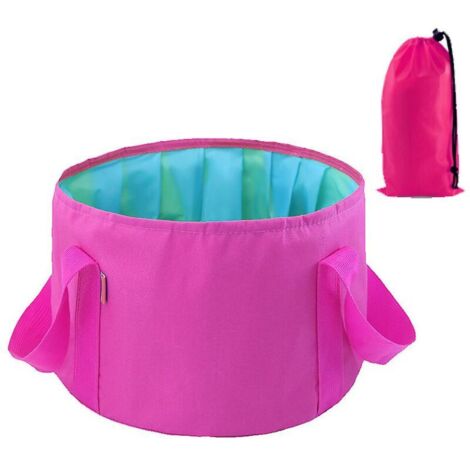 Bleu Portable Bassin d’Eau Évier Pliant Voyage Camping Seau