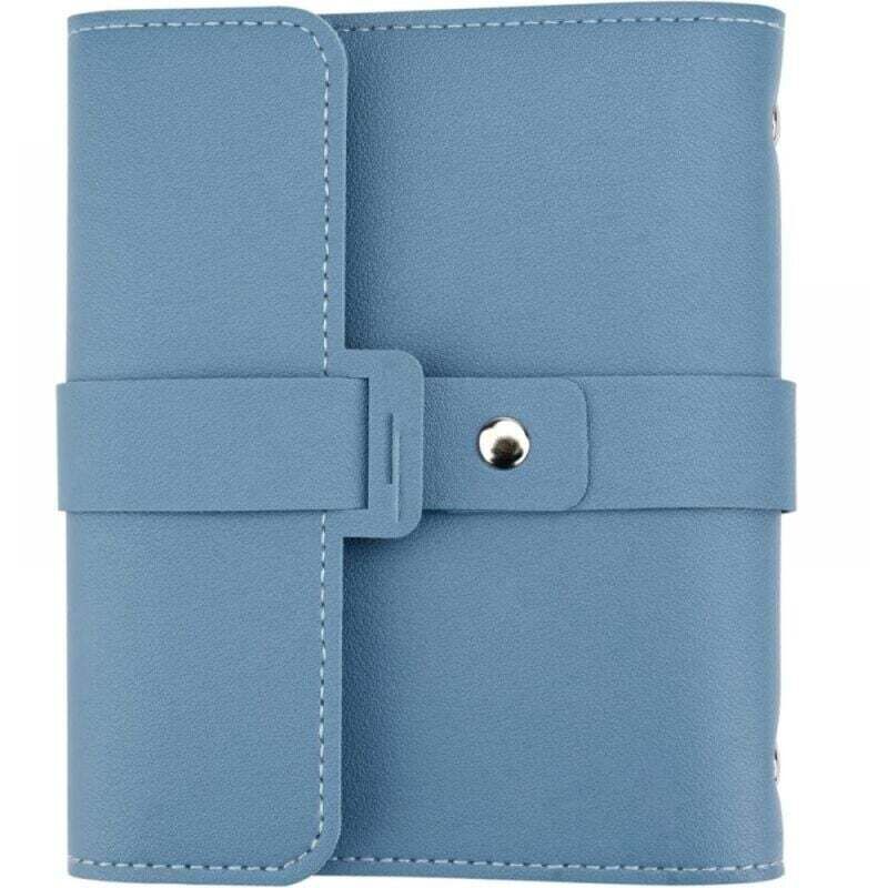 (Bleu) Rangement Boucle d'oreille,Presentoir Boucle d'oreille,Boite a Bijoux Femme,Rouleaux de Bijoux pour Le Voyage en Cuir PU,Un Petit Livre pour