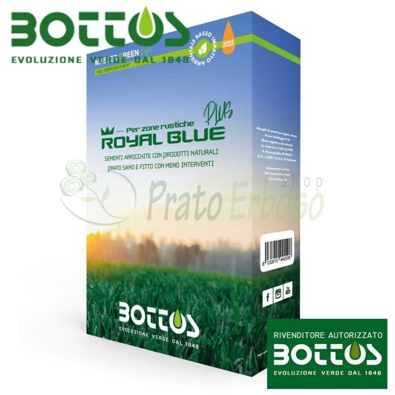 Bottos - Bleu Royal Plus - Graines pour pelouse 1 Kg