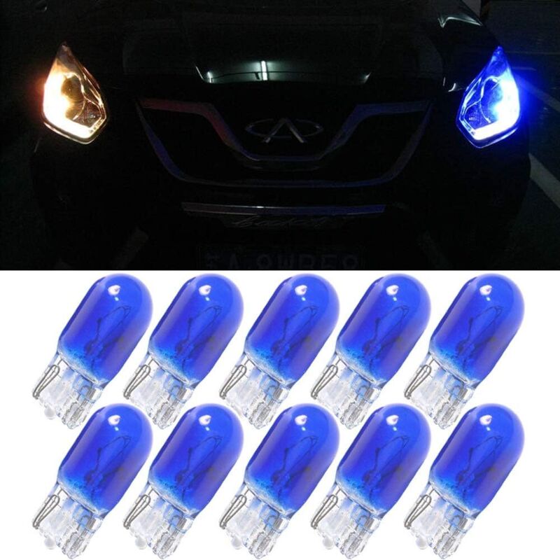 Bleu T10 W5 W Auto ampoule - 10 pcs 194 168 501 ampoule halogène Xenon à gaz de voiture ampoule