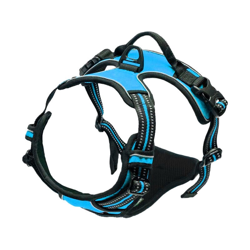 Ensoleille - Bleu, taille M-True Love Harnais Chien Anti Traction pour Chien Réfléchissant Réglable, Arnet pour Chien Facile à Mettre Réglable avec