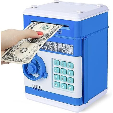(bleu) Tirelire Avec Mot De Passe, Tirelire En Espces, Tirelire Lectronique Pour Banque Atm, Cadeau Chaud Pour Les Enfants