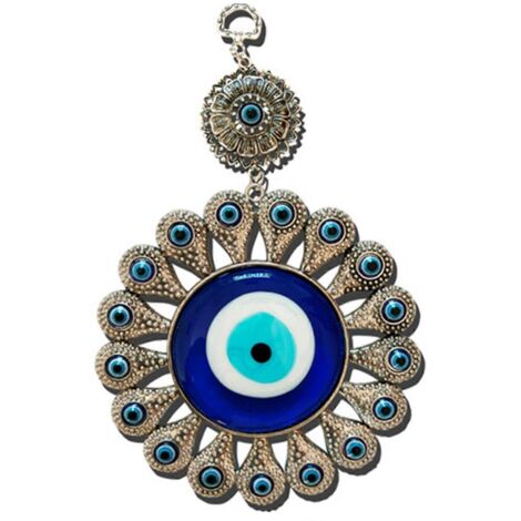 Bleu turc, amulette contre le mauvais œil, pendentif mural, décoration intérieure, brocart, ornement