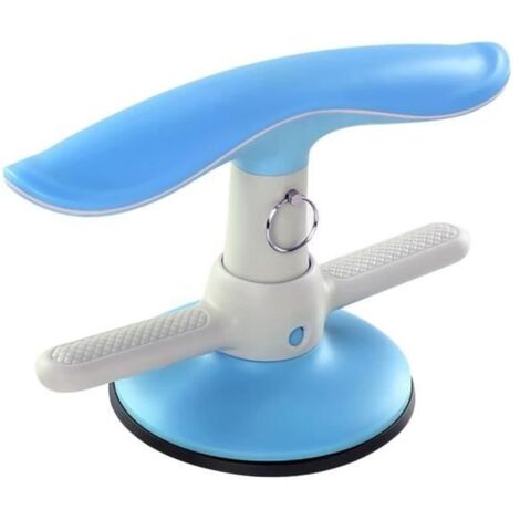 (Bleu)Barre d'assistance pour Sit Ups - Ventouse Fitness pour entraînement d'abdomen, jambes et bras - Bleu