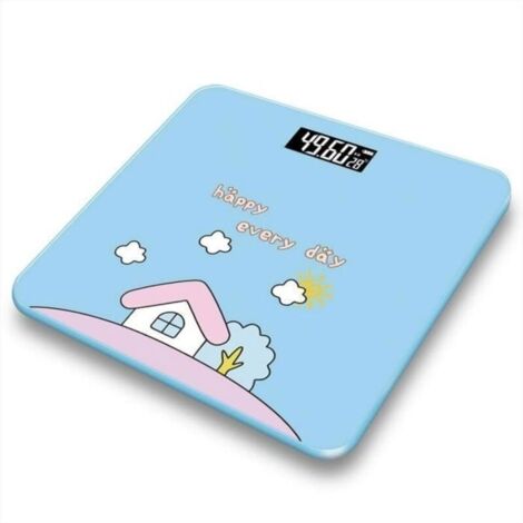 (Bleu)Pèse personne électronique Bleu - Grand écran LCD - Capacité 180 Kg