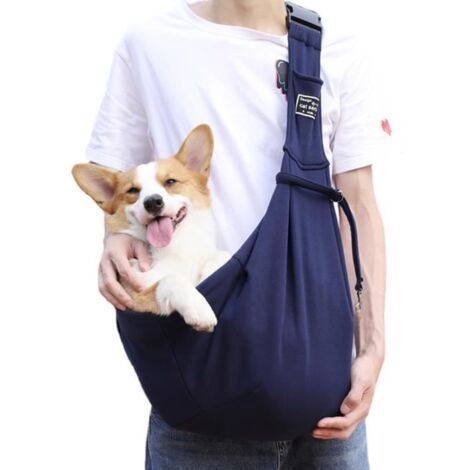 (bleu)Sac Pour Animaux De Compagnie Sac Pliable Pour Petit Chien Et Chiot, Sac À Bandoulière Simple Pour Animalerie Panier