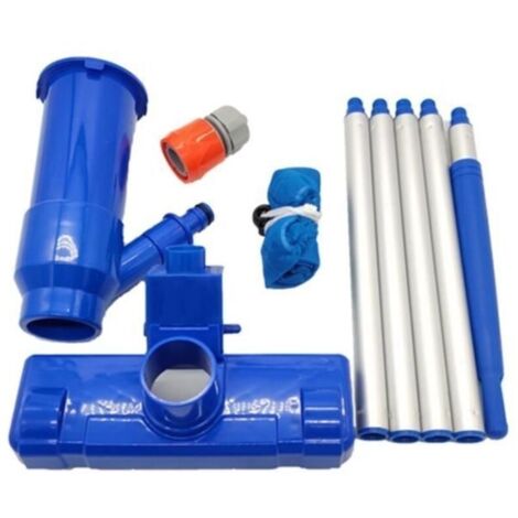 (Bleu)Set d'Outils de nettoyage de piscine tête jet d'aspirateur avec inférieure - Couleur Bleu