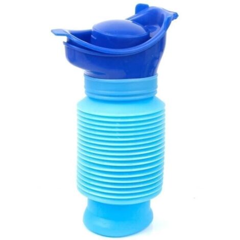 (bleu)Urinoir d'urgence rétractable - Mini toilette portable pour le camping, l’extérieur et les voyages - Pour enfants et adultes - 750