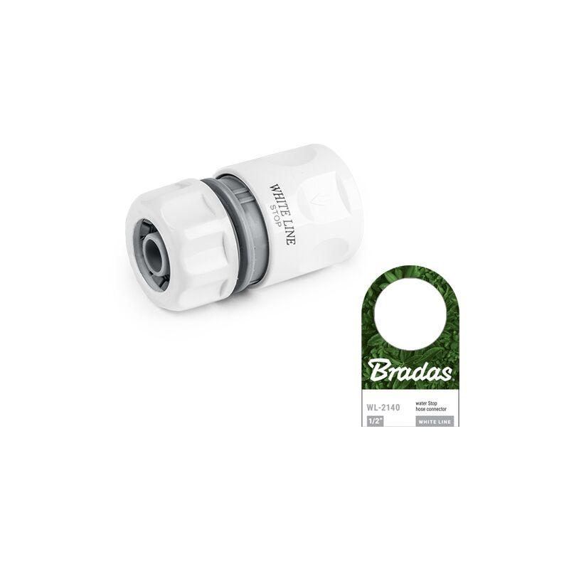 Bradas - BLF25 WL 2140 CONNECTEUR blanc pour tuyau 1/5,1 CM ou 5/20,3 CM 16 MM blanc lot de 54 X 2 X 2 CM