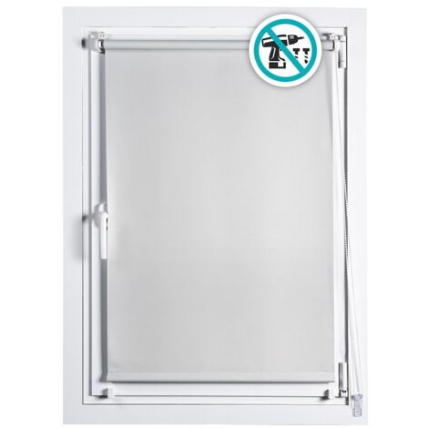Blickdichtes elfenbeinfarbenes Clip&Fix-Rollo 120x180cm