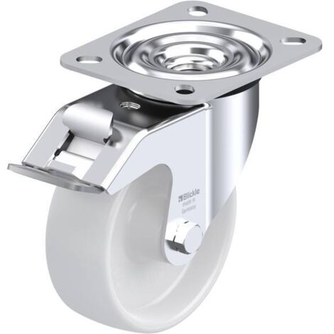 Blickle 298679 LE-PO 100G-FI Ruota girevole con fermi Diametro ruota: 100 mm Capacità di carico (max.): 150 kg 1 pz.