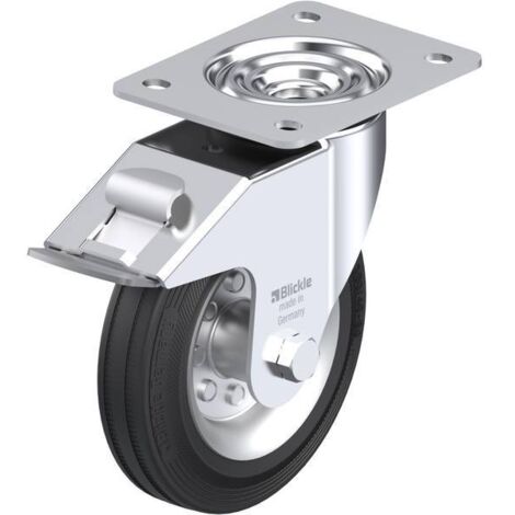 Blickle 374843 ruotino girevole nero 160 mm con freno