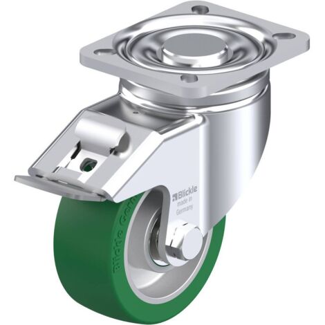 Blickle Ruota Stop Fix 100 mm Argento Supporto 800 kg