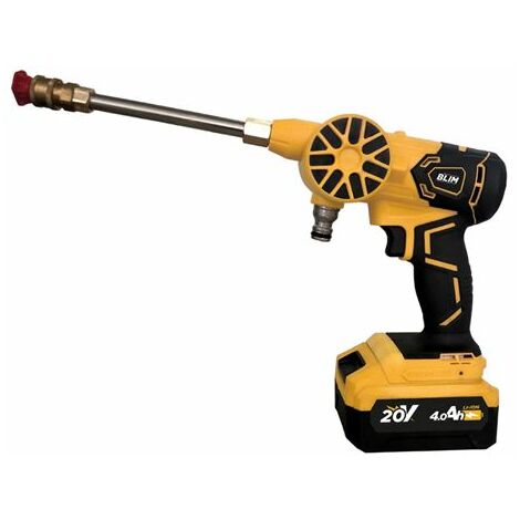 Blim Akku-Hochdruckreiniger 120w 20v 4ah - bürstenloser Motor - 22000rpm - Nenndruck 60bar - VielfältigesZubehör