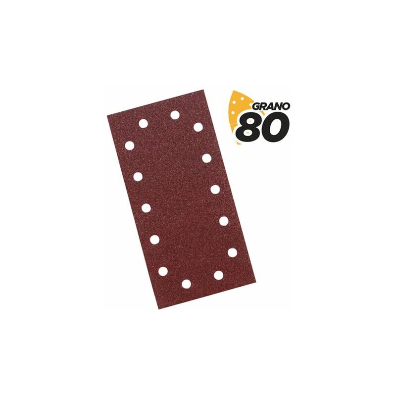 Image of Confezione da 10 carte abrasive con velcro per levigatrice bl0123 - grana 80 - formato rettangolare - Blim