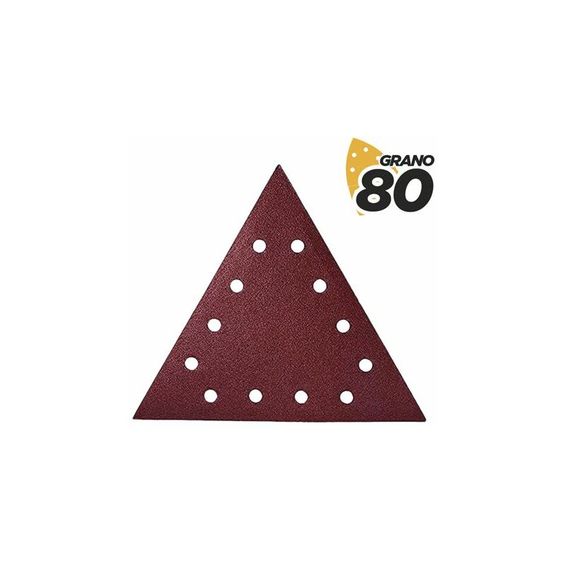 Image of Blim - confezione da 5 carte abrasive velcrate per levigatrice bl0223 - grana 80 - formato triangolare