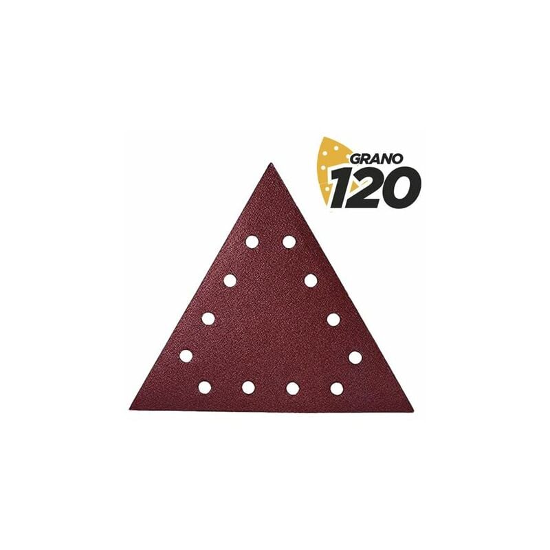 Image of Confezione da 5 fogli abrasivi in velcro per levigatrice bl0223 - grana 120 - formato triangolare - Blim