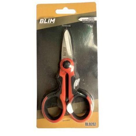 Blim Tijera Electricista 14cm.
-Diseño resistente para el corte de cables blandos, materiales aislantes, cinta adhesiva, bridas y muchos otros materia