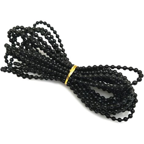 Blind Bead Chain, Vertical Blind Chain, Vertical Blind Accessories, Bead Chain for Spare Parts, Roller Blind Repair Fittings (Black)