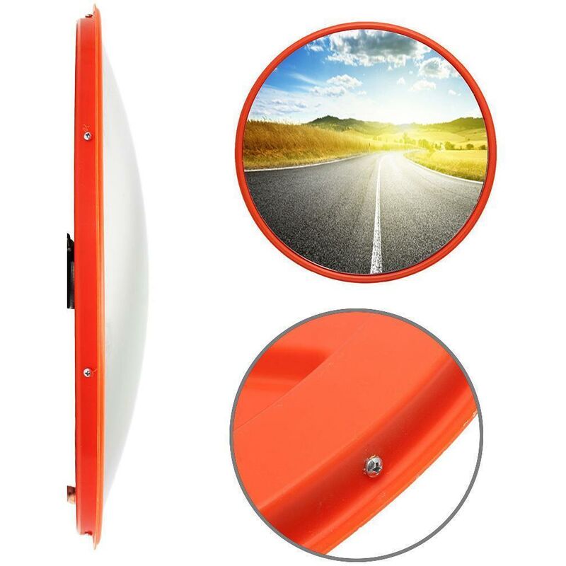 Dayplus - Blind Spot Wide Angle Mirror Shop Security Curved Convex Driveway Traffic Road 60cm