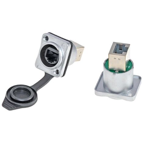 Blindé avec connecteur RJ45 à bouton-poussoir, sans support RJ45 à bouton-poussoir, A--