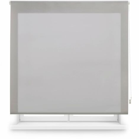 Blindecor Ara  Tenda a rullo traslucida tinta unita - Argento grigio, 160 x 175 cm (Larghezza x Altezza)  Dimensioni del tessuto 157 x 170 cm  Tenda per interne