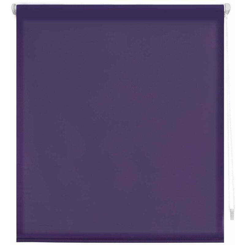 Blindecor - Aure Tenda a rullo traslucida tinta unita senza perforazione - Viola, 37 x 180 cm (Larghezza x Altezza) Dimensioni del tessuto 34 x 175