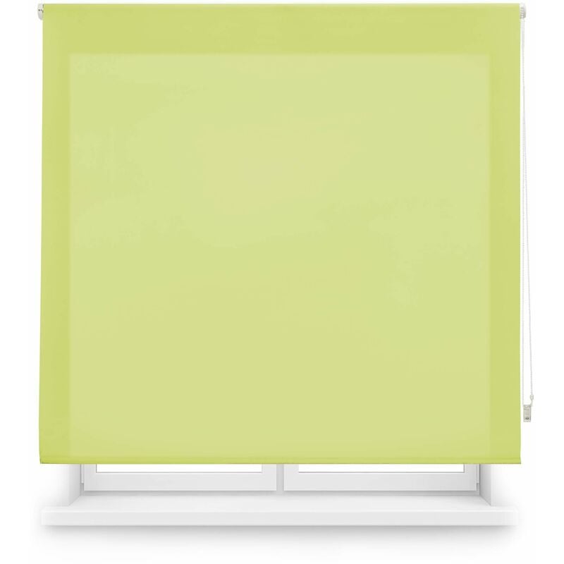 Blindecor - Aure Tenda a rullo traslucida tinta unita senza perforazione - Verde pistacchio, 62 x 180 cm (Larghezza x Altezza) Dimensioni del tessuto