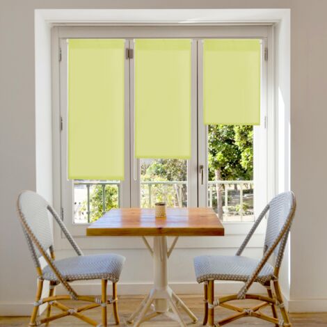 Blindecor Aure  Tenda a rullo traslucida tinta unita senza perforazione - Verde pistacchio, 52 x 180 cm (Larghezza x Altezza)  Dimensioni del tessuto 49 x 175 cm  Tende per interni senza attrezzi