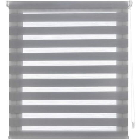 Blindecor Indus Sensa attrezzi  Tenda a rullo a doppio strato senza perforazione  Colore Argento grigio 62 x 180 cm (Larghezza x Altezza)  Dimensioni del tessuto 59 x 175 cm