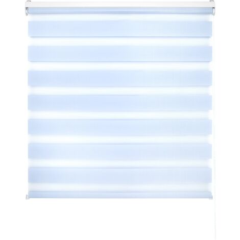 Blindecor Lira tenda a rullo giorno e notte, colore Azzurro, tenda per interni 100 x 250 cm (Larghezza x Altezza) Dimensioni del tessuto 97 x 245 cm. Eleganti tende giorno e notte
