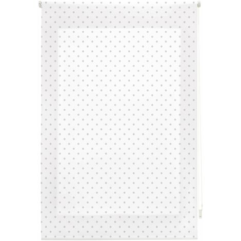 Blindecor macchie Tenda avvolgibile, Tessuto, bianco grigio, 110 x 180 cm