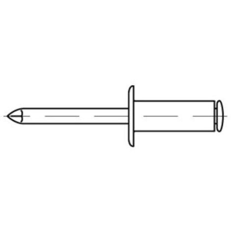 Blindniete 3 x 8 Alu Lackierung weiß/St. verzinkt S 500 Stk