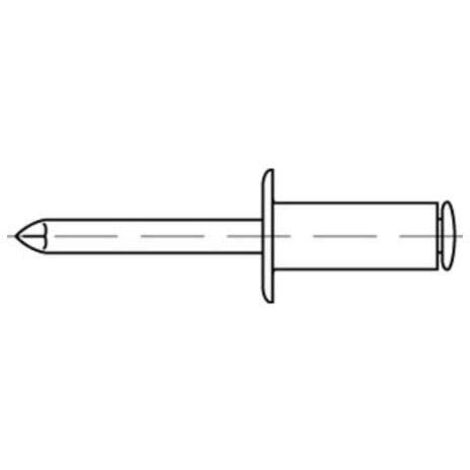 Blindniete A 2/A 2 Flachkopf A 4,8 x 16 S 500 Stk