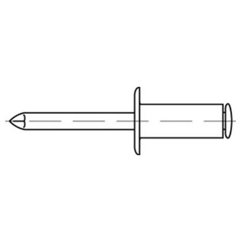 Blindniete R 88404 Flachkopf 4 x 6 Niet A 2/Dorn A 2
