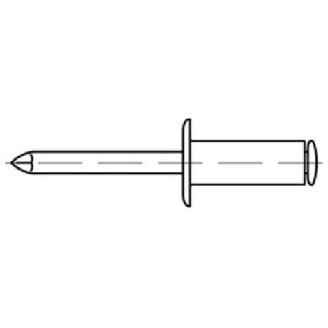 Blindniete R 88415 Flachkopf 5 x 8 Niet A 4/Dorn A 4