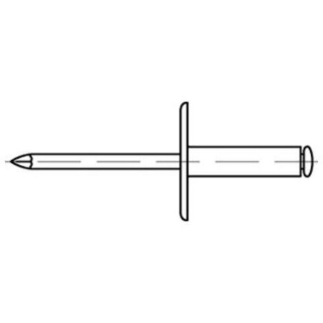 Blindniete Stahl verzinkt Flachkopf K 16 4,8 x 19,9 S 250 Stk