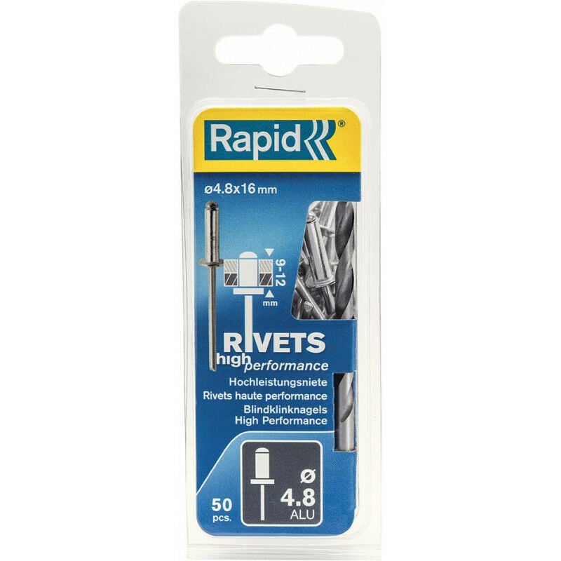 

Remaches Universal Ř 48 X 16 Mm Incl. Perforar 50 Unidades Blister Rápida