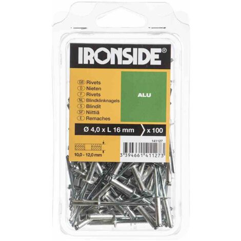 Blindnieten 4,0 x 16 mm Aluminium, Verpackungsinhalt: 100 Stück