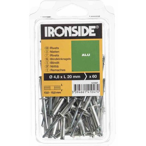 Blindnieten 4,8 x 20 mm Aluminium, Verpackungsinhalt: 60 Stück